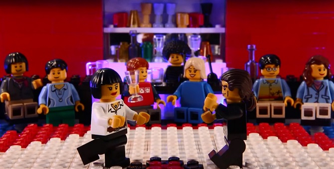 Знаменитые сцены голливудских блокбастеров из конструктора Lego