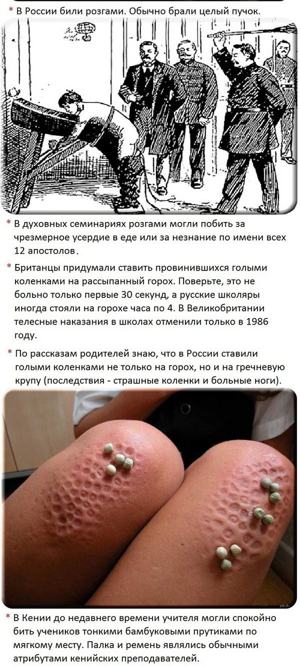 Факты о телесных наказаниях в школах