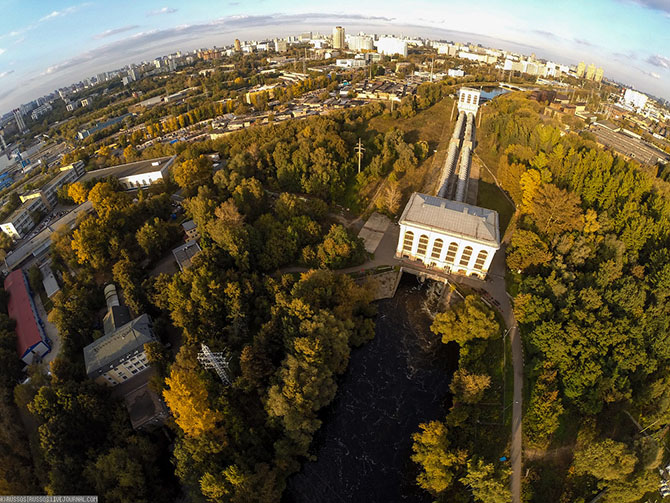 Сходненская ГЭС с высоты