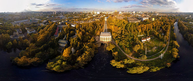 Сходненская ГЭС с высоты