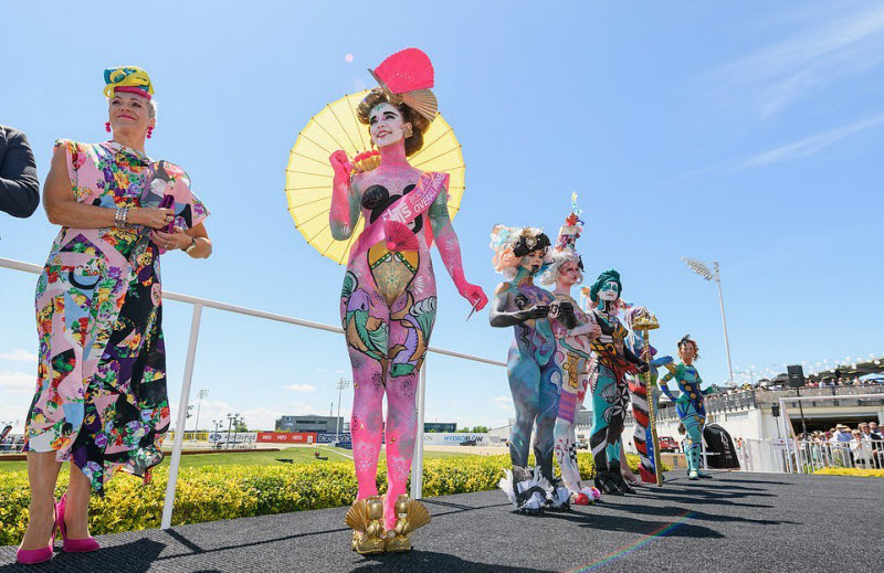 Конкурс боди-арта на Trotting Cup Day в Новой Зеландии