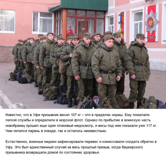 Башкирский призывник набрал 10 кг, добираясь к месту несения службы