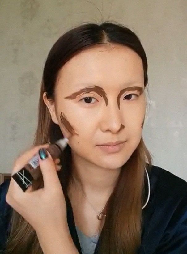 Китаянка с помощью макияжа превратила себя в Мону Лизу