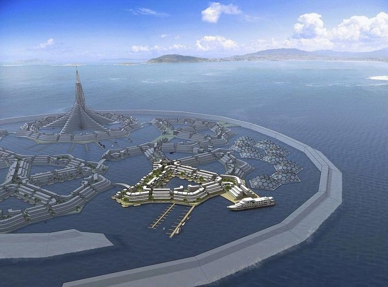 Вот как будет выглядеть первый плавучий город, который появится в Тихом океане к 2020 году