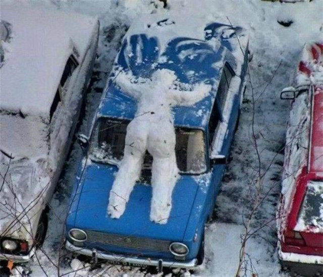 Забавные зимние фотографии