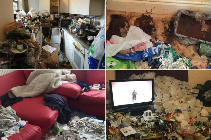 Владелец компании по уборке домов барахольщиков показал фото со своей работы