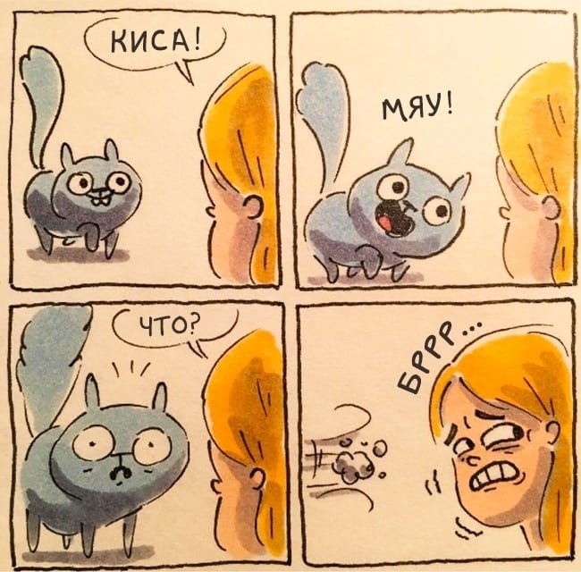 Смешные и правдивые комиксы о жизни с котом