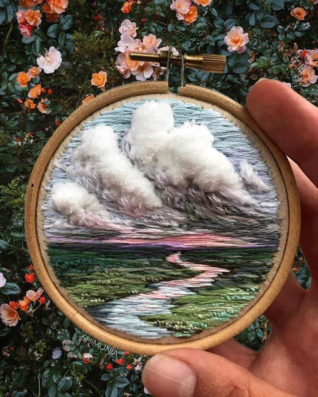 Художница из Питера не рисует пейзажи, а вышивает их