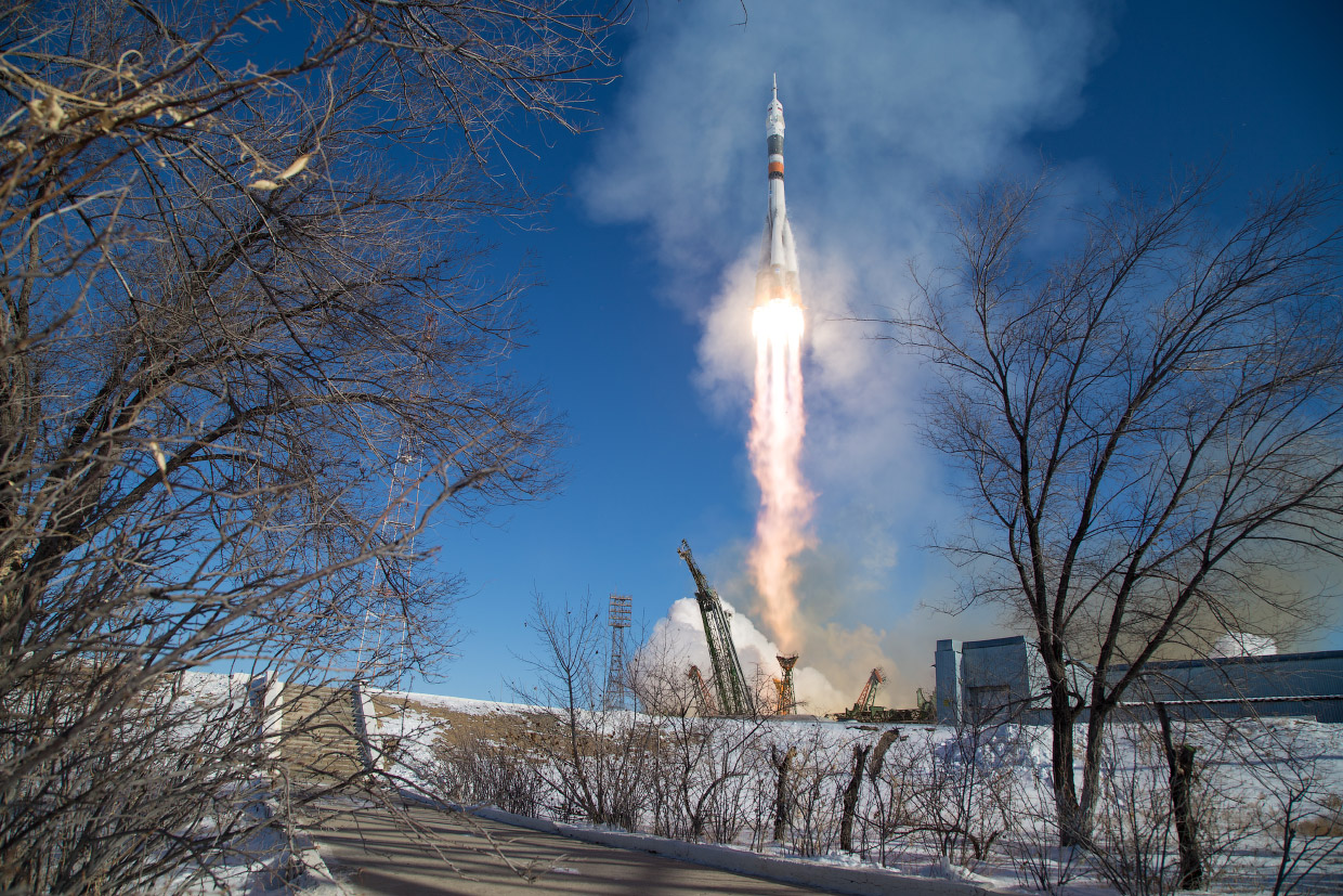 Как стартовал российский космический корабль «Союз МС-07»