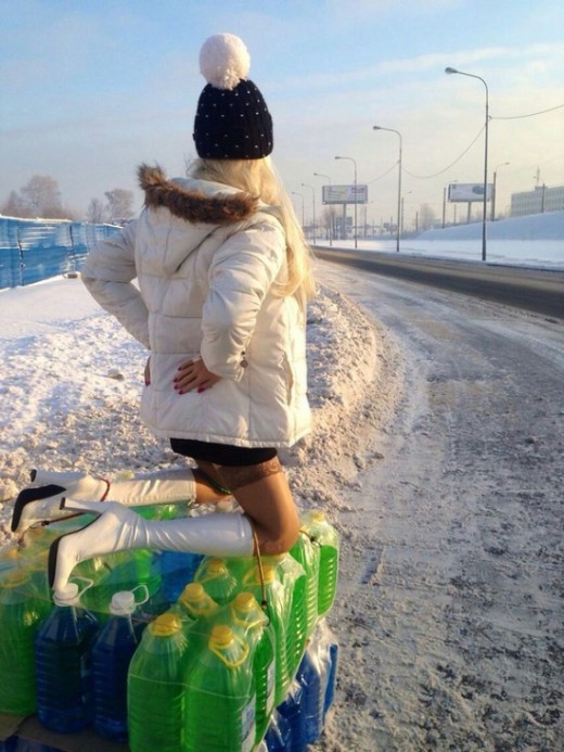 Оригинальный способ продажи незамерзайки