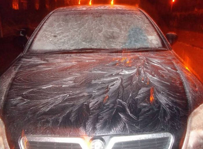 Замерзшие автомобили
