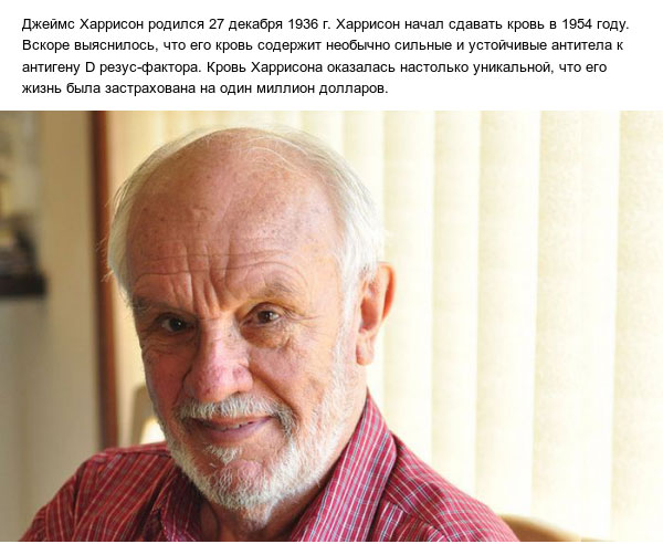 Донор-рекордсмен, спасший более 2 миллионов жизней