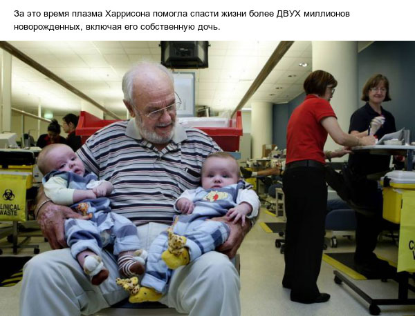 Донор-рекордсмен, спасший более 2 миллионов жизней