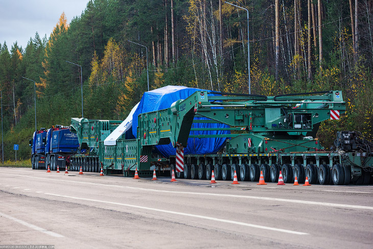 Как «Матильда» везла турбину весом 308 тонны