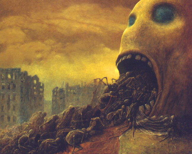 Психоделические картины от Zdzislawа Beksi'nski (101 фото)