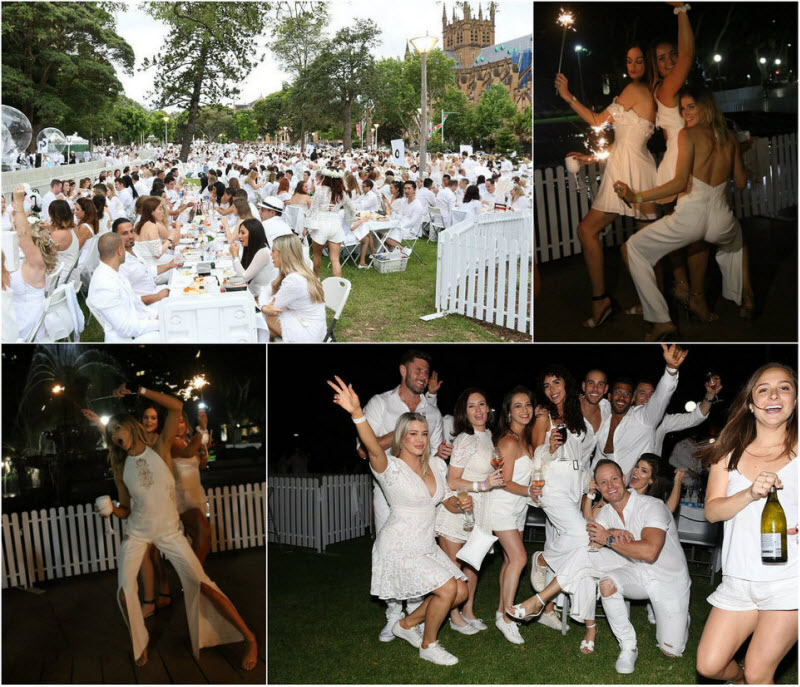 Dîner en Blanc: секретный ужин людей в белом прошел в Сиднее