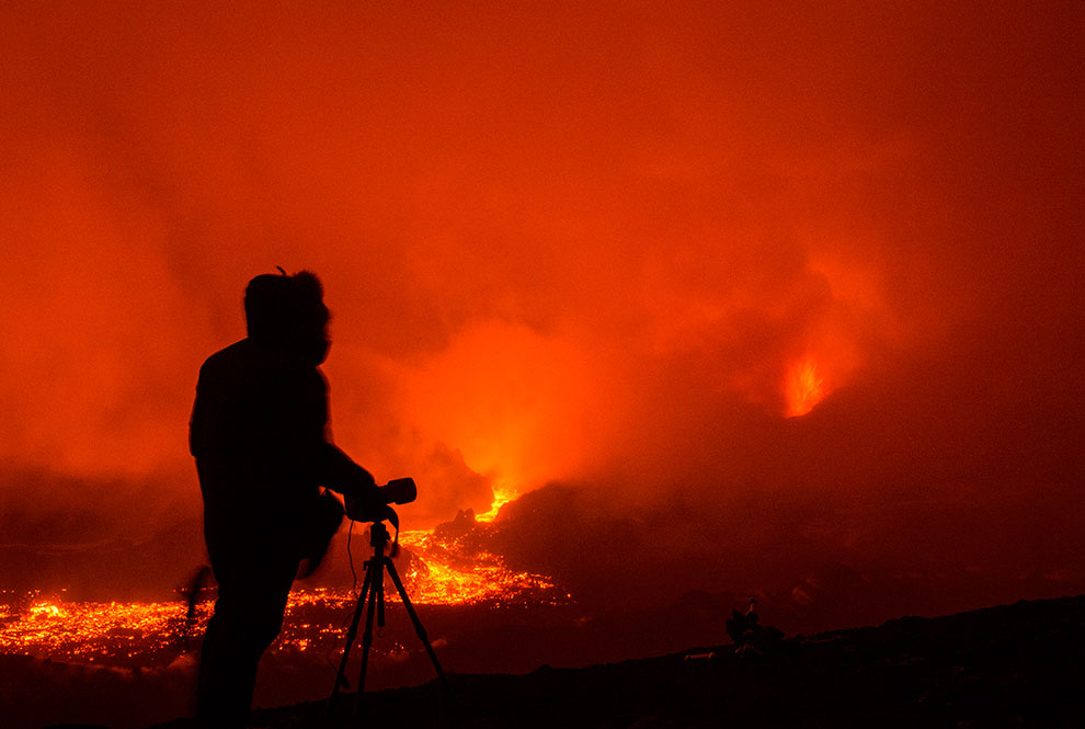 Извержение вулкана Плоский Толбачик. Виды с вертолета