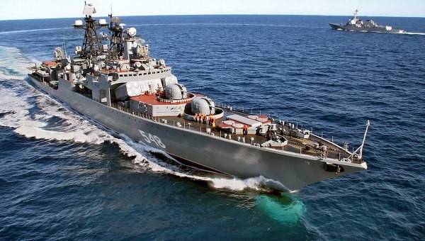 БПК ВМФ России приступил к слежению за АУГ ВМС США БПК ВМФ России приступил к слежению за АУГ ВМС США