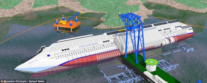 Началась операция по подъему круизного судна Costa Concordia