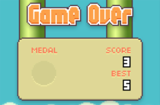Конец Flappy Bird