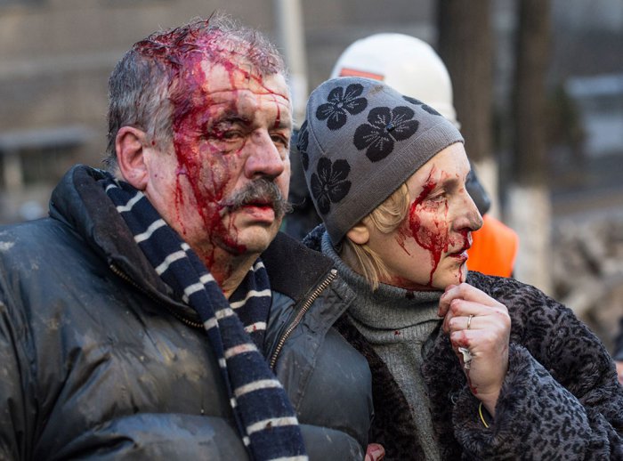 Беспорядки в Киеве возобновились (35 фото)