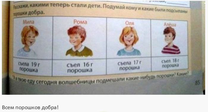 Идиотизмы и странные задания в школьных учебниках