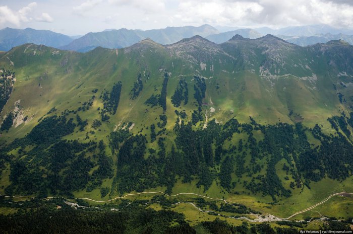 Архыз, главный Кавказский хребет и Софийский ледник (43 фото)