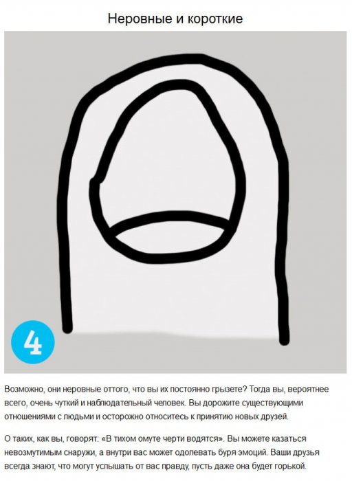 Узнаем характер человека по форме его ногтей