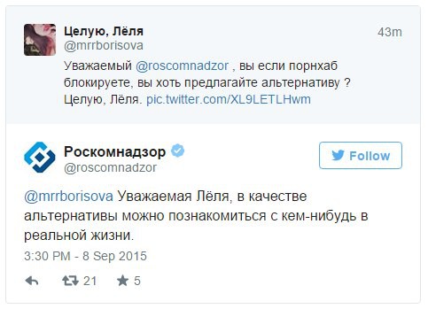 Роскомнадзор предложил альтернативу Порнхабу