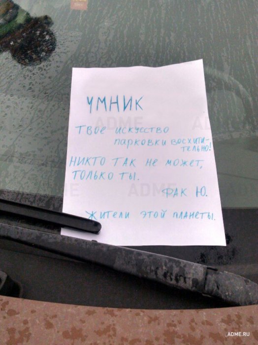 15 записок для гениев парковки