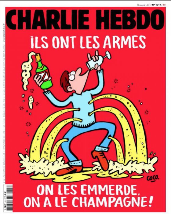 Charlie Hebdo нарисовал еще одну карикатуру на парижские теракты