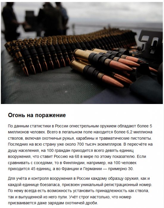 Оборот огнестрельного оружия в России