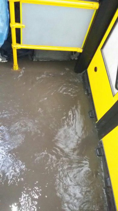 SOS! Из-за ливня в Красноярске – настоящий потоп: улицы залиты, автобусы плывут