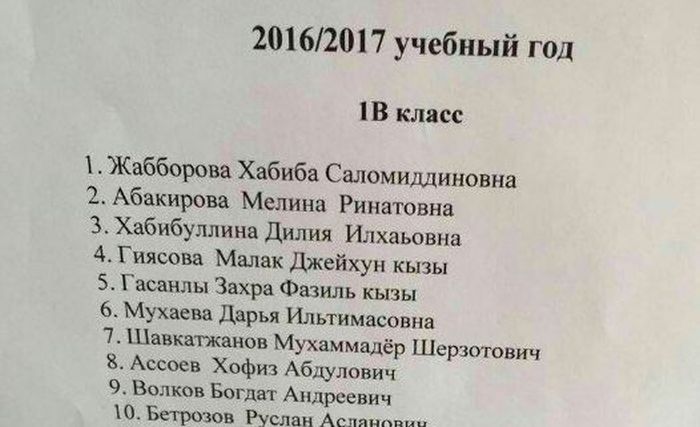 Пользователи сети возмутились списком учеников школы в Котельниках