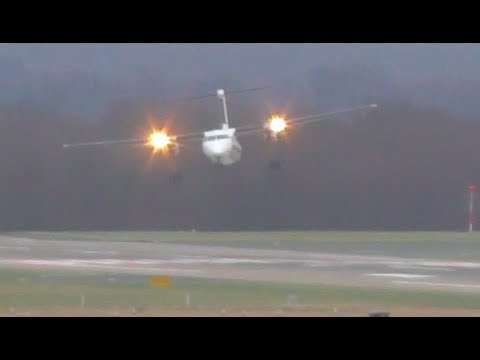 Посадка самолета при сильном встречном ветре