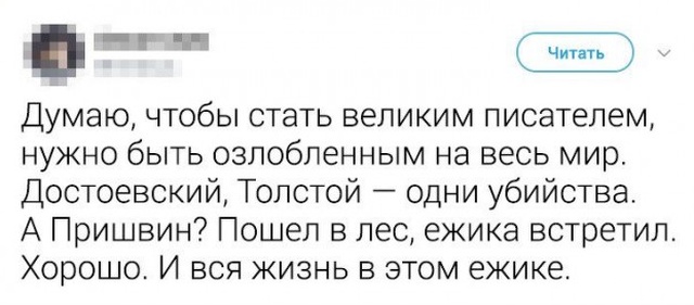 Интеллектуальный юмор для тех, кто разбирается в русской классике