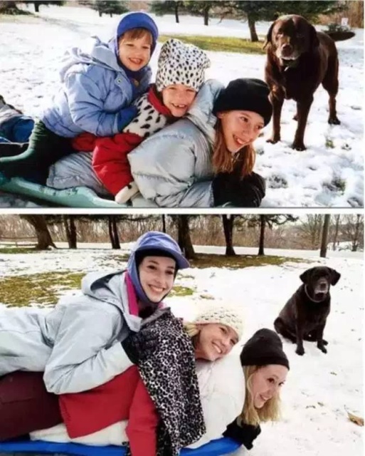 Люди воссоздают свои старые фотографии