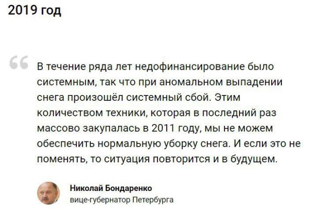 Власти Санкт-Петербурга об уборке снега