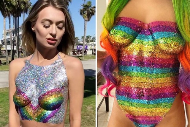 Уличная художница Софи Фи, запустившая тренд "GlitterBoobs", заработала больше миллиона фунтов за год