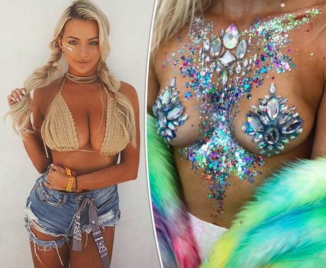 Уличная художница Софи Фи, запустившая тренд "GlitterBoobs", заработала больше миллиона фунтов за год