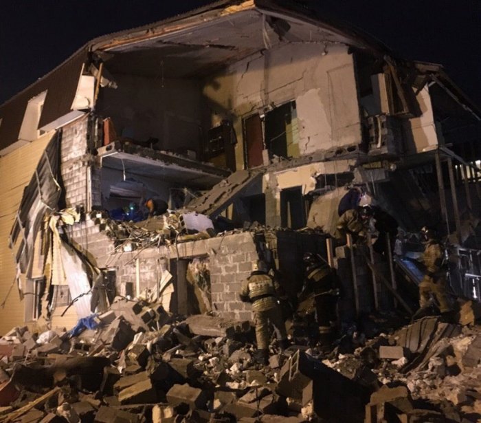 Взрыв газа и обрушение дома в Красноярске