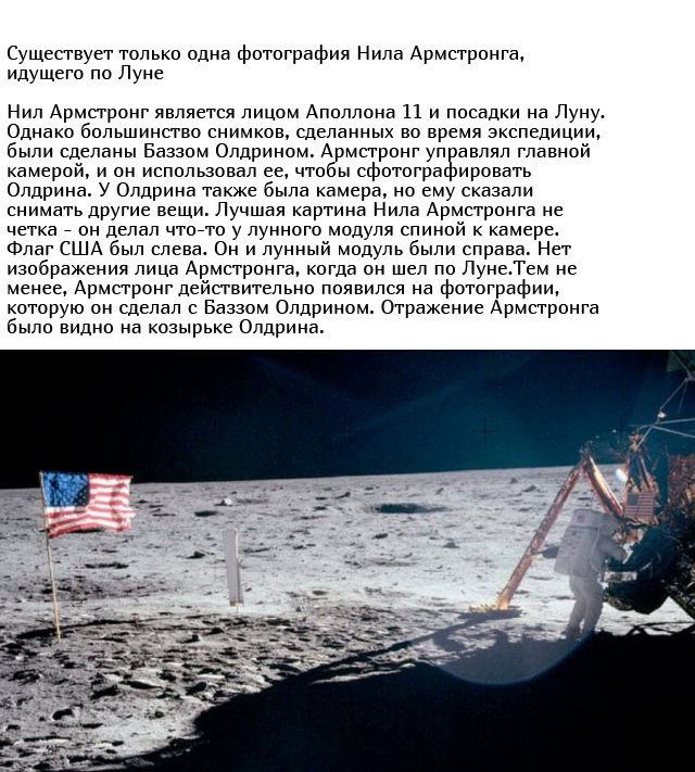 Интересные факты о первой посадке на Луну