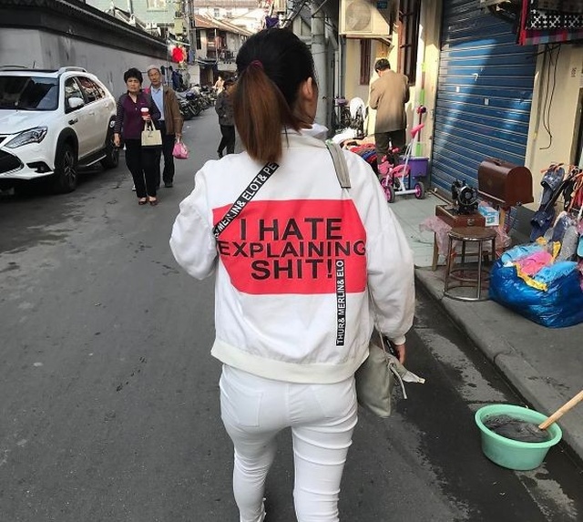 Смешная китайская мода и надписи на одежде