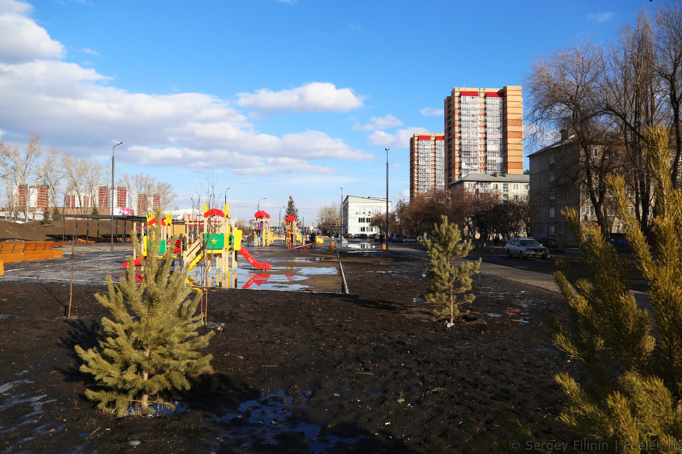 Новый сквер в Красноярске пришел в негодность