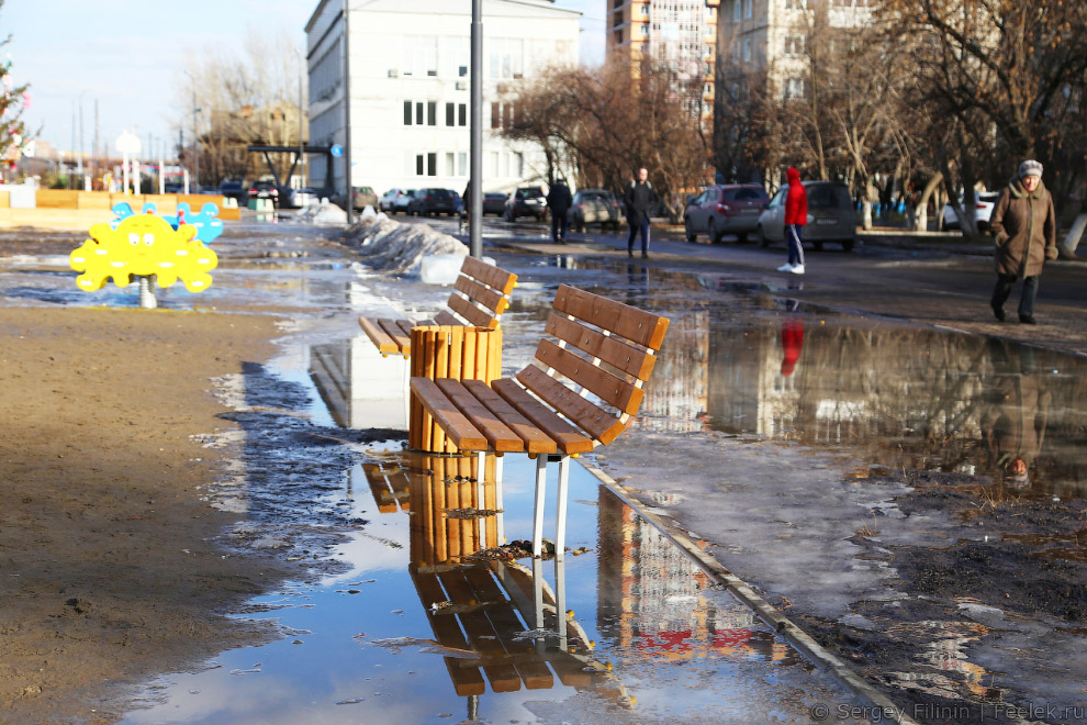 Новый сквер в Красноярске пришел в негодность