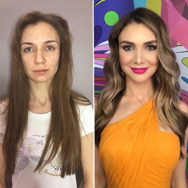 Современный макияж творит чудеса: "До и после"