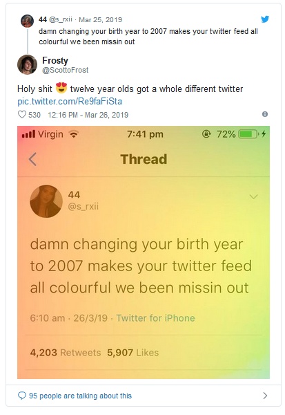 После флешмоба в Twitter со сменой даты рождения, множество аккаунтов были заблокированы