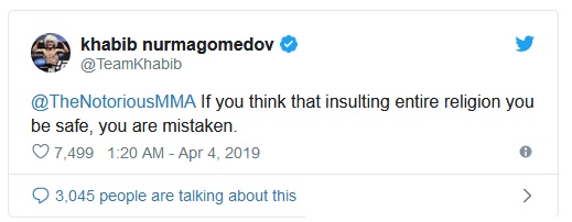 Конор Макгрегор вновь оскорбил жену Хабиба Нурмагомедова, и на этот раз он уже ответил
