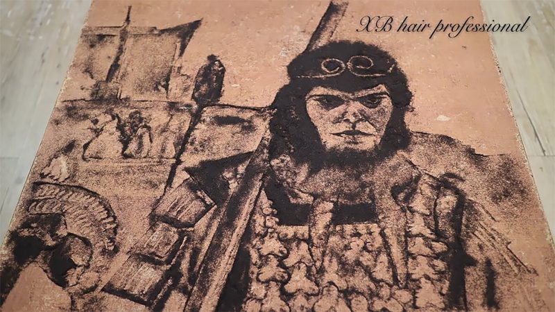 Картины из волос от китайского парикмахера