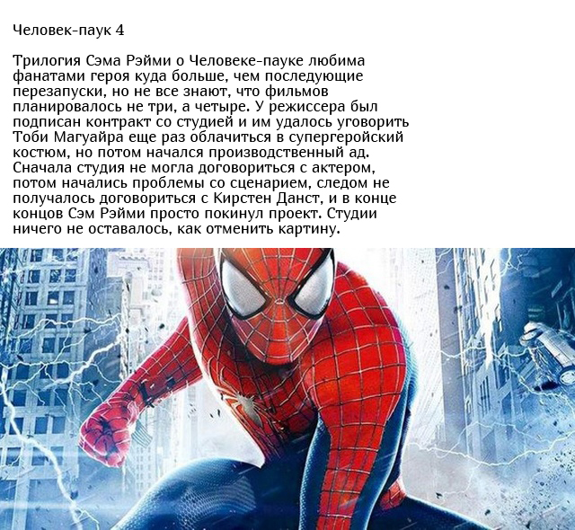 Фильмы, которые были анонсированы, но так и не были сняты